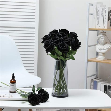 artificial black flowers|small black artificial flowers.